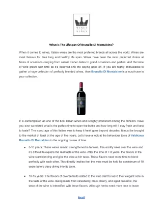 Brunello Di Montalcino