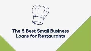 The 5 Best Small Business Loans for Restaurants