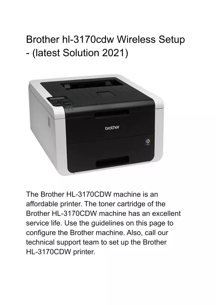 brother hl 3170cdw wireless setup latest solution