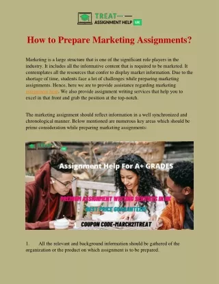 how to prepare marketing assignments