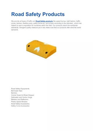 road safety products