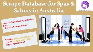 scrape database for spas salons in australia