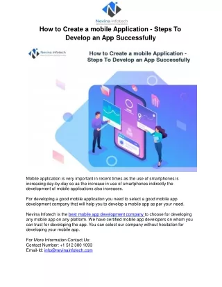 how to create a mobile application steps