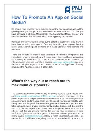 how to promote an app on social media