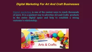 Digital Marketing For Art And Craft Businesses