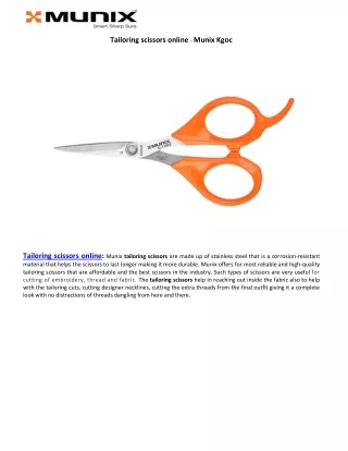 Tailoring scissors online - Munix Kgoc
