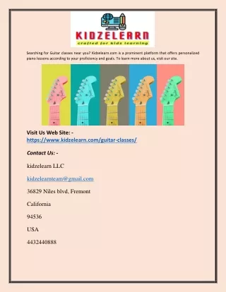Online Guitar Classes Near Me | Kidzelearn.com