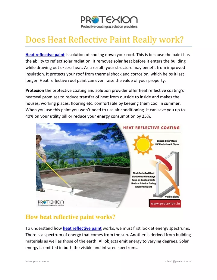 does heat reflective paint really work