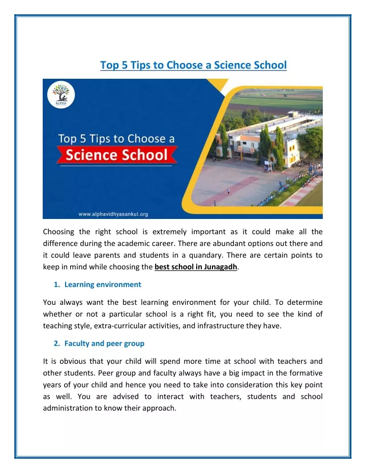 ppt-top-5-tips-to-choose-a-science-school-powerpoint-presentation