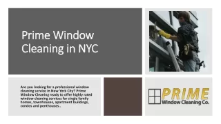 Prime Window Cleaning in NYC