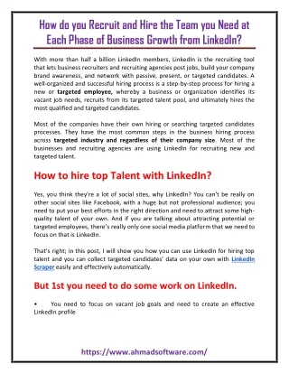 how do you recruit and hire the team you need