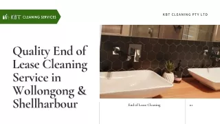Quality End of Lease Cleaning Service in Wollongong & Shellharbour