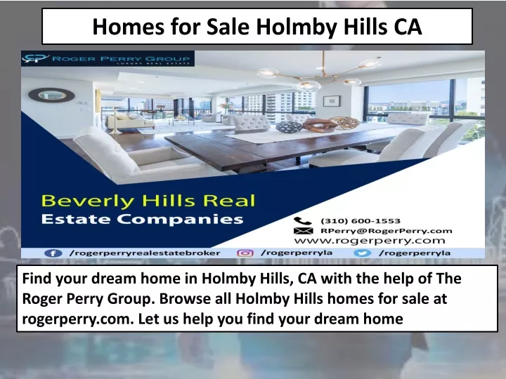 homes for sale holmby hills ca