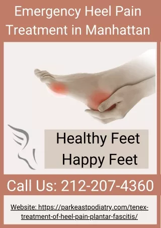 Emergency Heel Pain Treatment in Manhattan | Best Heel Pain Doctor | Park East Podiatry