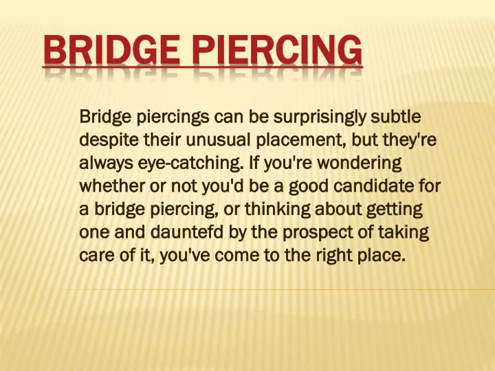 bridge piercing