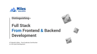 full stack from frontend backend development