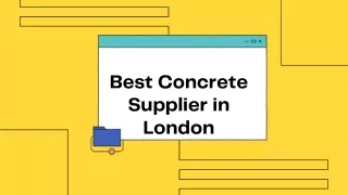 Concrete Supplier in London
