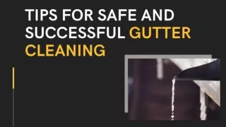 tips for safe and successful gutter cleaning tips
