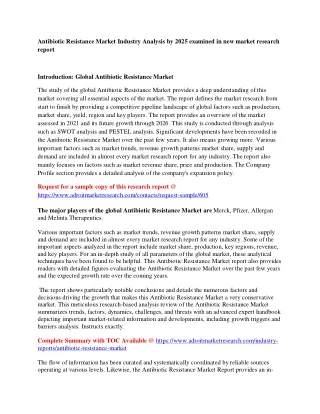 antibiotic resistance market industry analysis