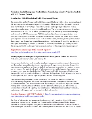 population health management market share demand