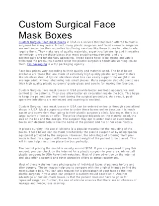custom surgical face mask boxes custom surgical