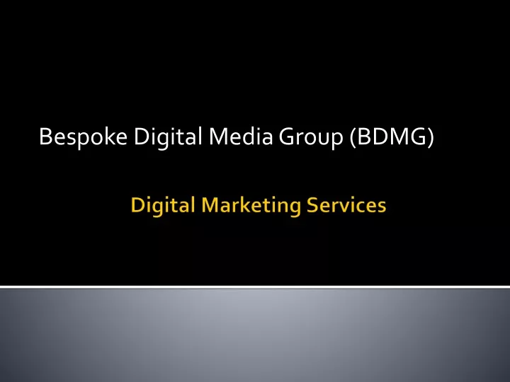 bespoke digital media group bdmg