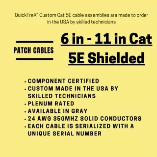 quicktrex custom cat 5 e cable assemblies