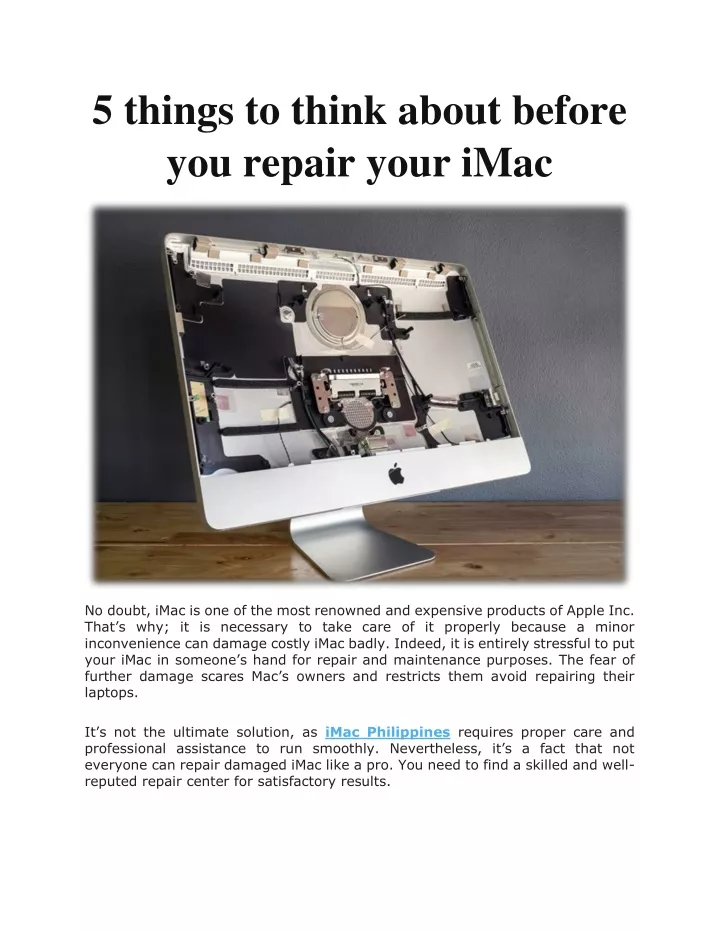5 things to think about before you repair your
