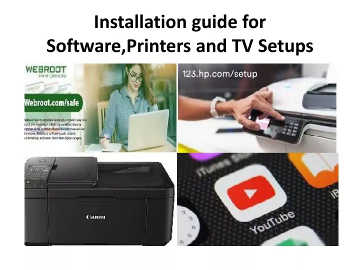 installation guide for software printers and tv setups