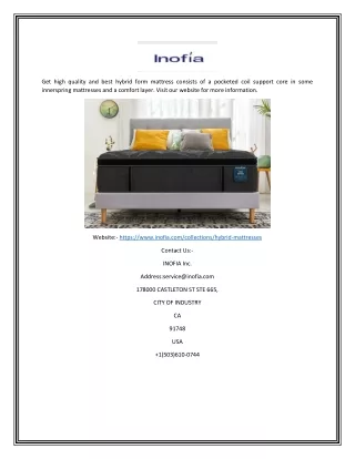 get high quality and best hybrid form mattress