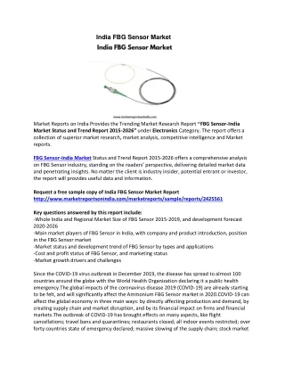 india fbg sensor market