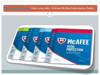 Enter your code - Activate McAfee Subscription Today
