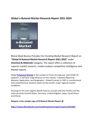 global n butanol market research report 2021 2025
