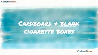 cardboard blank cigarette boxes