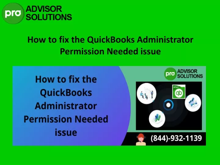 how to fix the quickbooks administrator permission needed issue