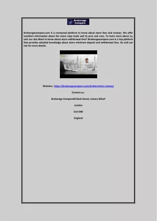 brokeragecompare com is a renowned platform