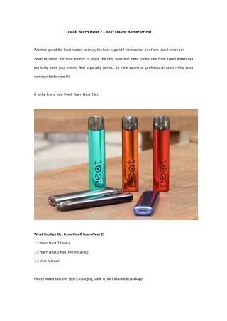 uwell yearn neat 2 best flavor better price