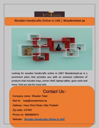 Wooden Handicrafts Online in UAE | Woodentwist.ae