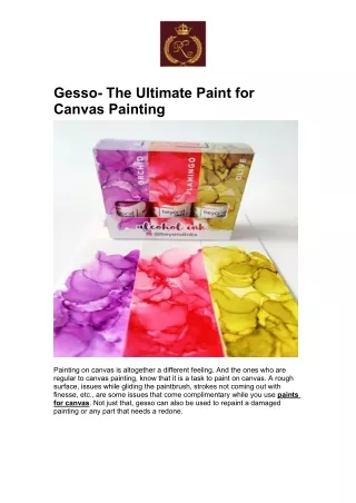 Gesso- The Ultimate Paint for Canvas Painting