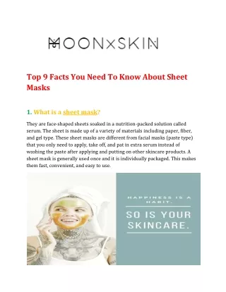 top 9 facts you need to know about sheet masks