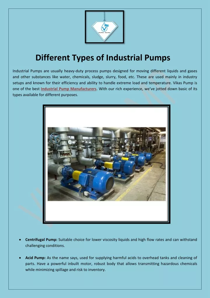 PPT - Different Types of Industrial Pumps PowerPoint Presentation, free ...