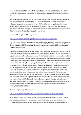 the global unmanned ground vehicle market size