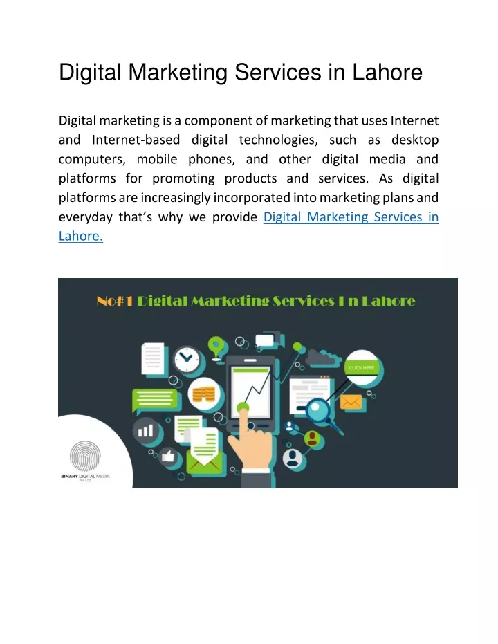 digital marketing services in lahore digital