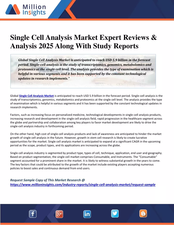 single cell analysis market expert reviews