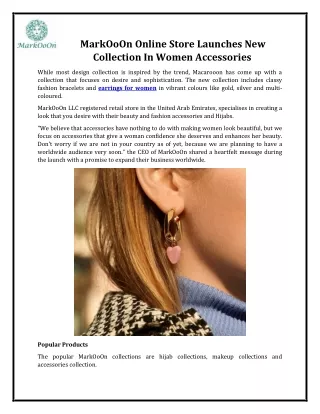 MarkOoOn Online Store Launches New Collection In Women Accessories