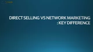 direct selling vs network marketing key difference