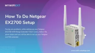 How To Netgear EX2700 Setup using mywifiext