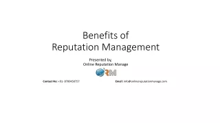 benefits of reputation management