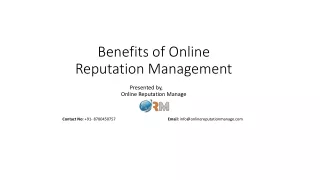 Online reputation management