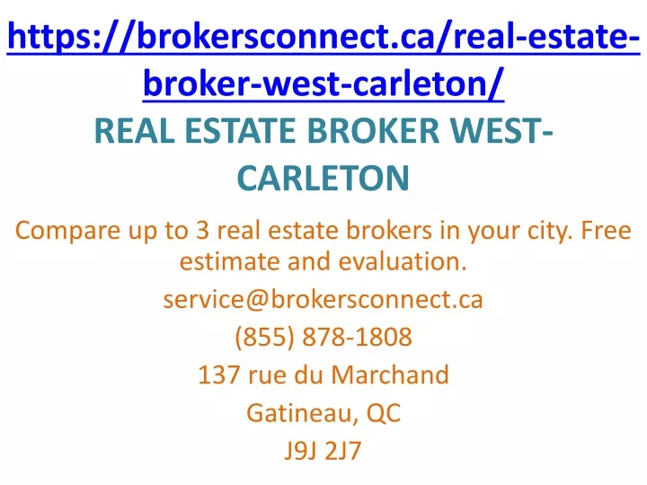 https brokersconnect ca real estate broker west carleton real estate broker west carleton